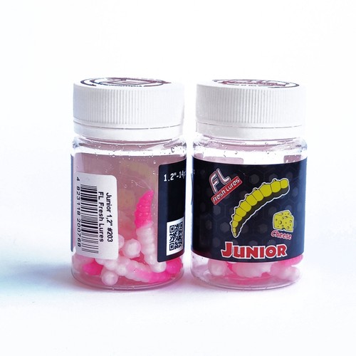 Señuelos suaves gusanos cebo de silicona larva área UV trucha junior 1,2 pulgadas 32 bicolores - Imagen 11 de 80