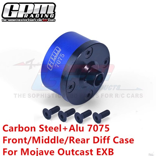 GPM Carbon Steel+Alu 7075 Front/Middle/Rear Diff Case For Mojave 1/7 Outcast EXB - Picture 3 of 7