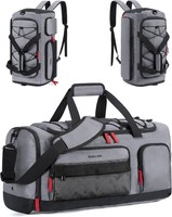 Sporttasche Mit Schuhfach Nassfach Wasserdicht Gym Bag 50L Dunkelgrau Damen