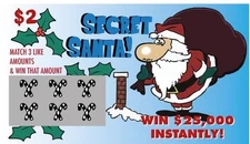 SECRET SANTA- 20 Fake Lottery Tickets Christmas 4 Designs-HUMBUG!