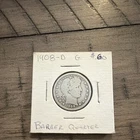1908-D Barber Quarter 25C Silver 0.900 Denver D Mint