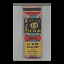 Matchbook Cover Harry L Weller Brake Service  Flint MI #5