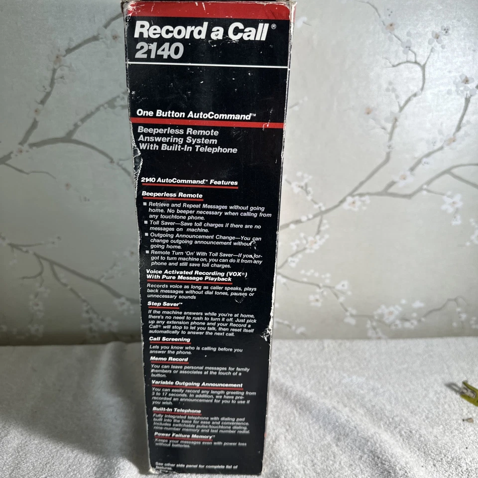 Record A Call 2140 Beeperless Remote Answering System With Built-in Telephone - Image 4 of 4