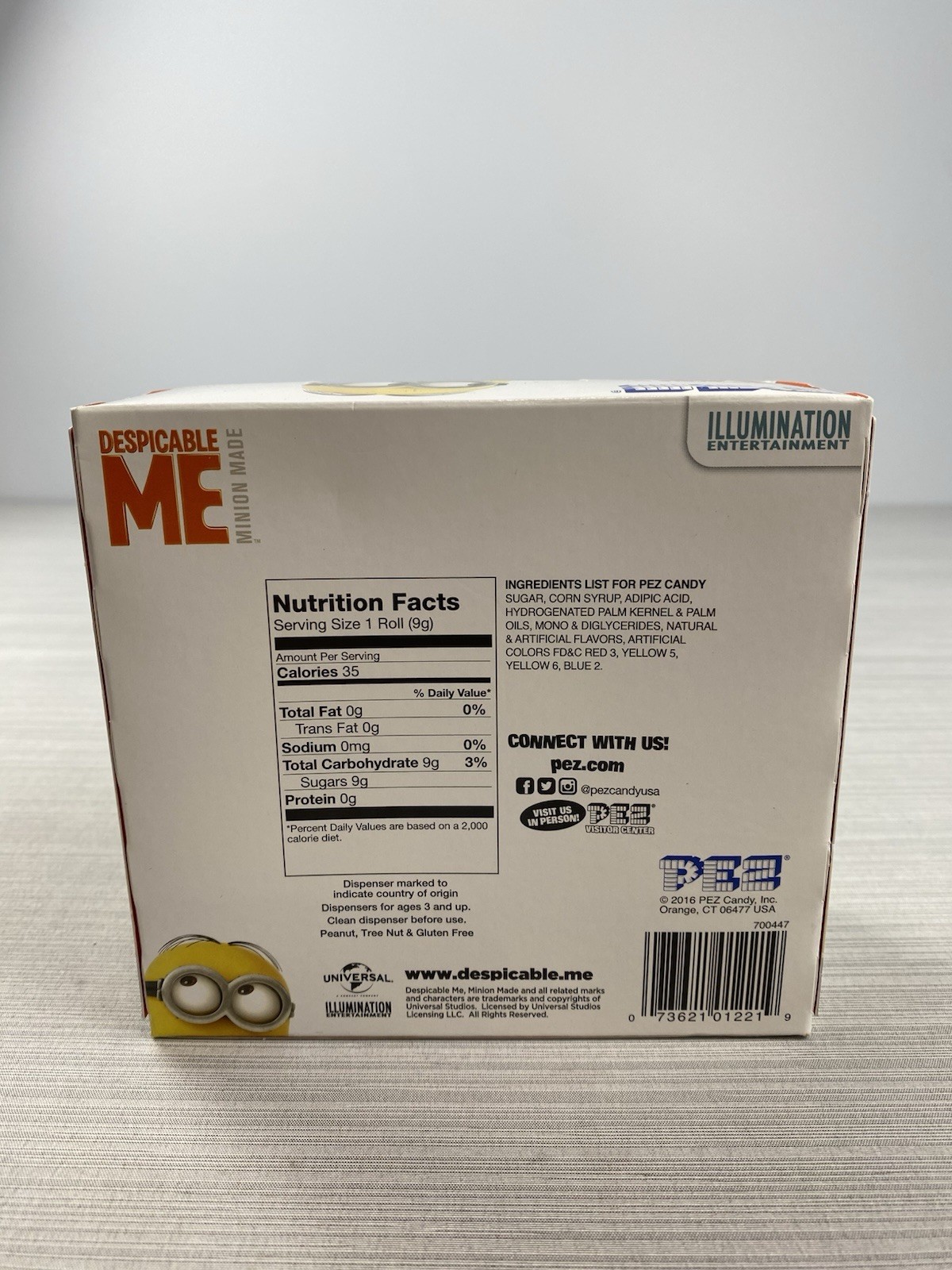 Minion Pez Dispenser Despicable Me Plastic Pair Set 2 Raspberry Cherry Candy