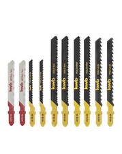 kwb 10-Teilig Stichs&auml;geblatt-Set Einnocken-Schaft Universal f&uuml;r Metall & Holz