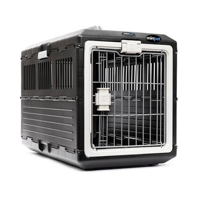 Pet Carrier & Crate, 35'' L x 21'' W x 27'' H - Collapsible Hard Sided Kennel fo...