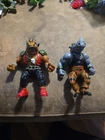 Vintage Lot Of 2 1988 TMNT ~ BEBOP (glued) & ROCKSTEADY ~ Incomplete