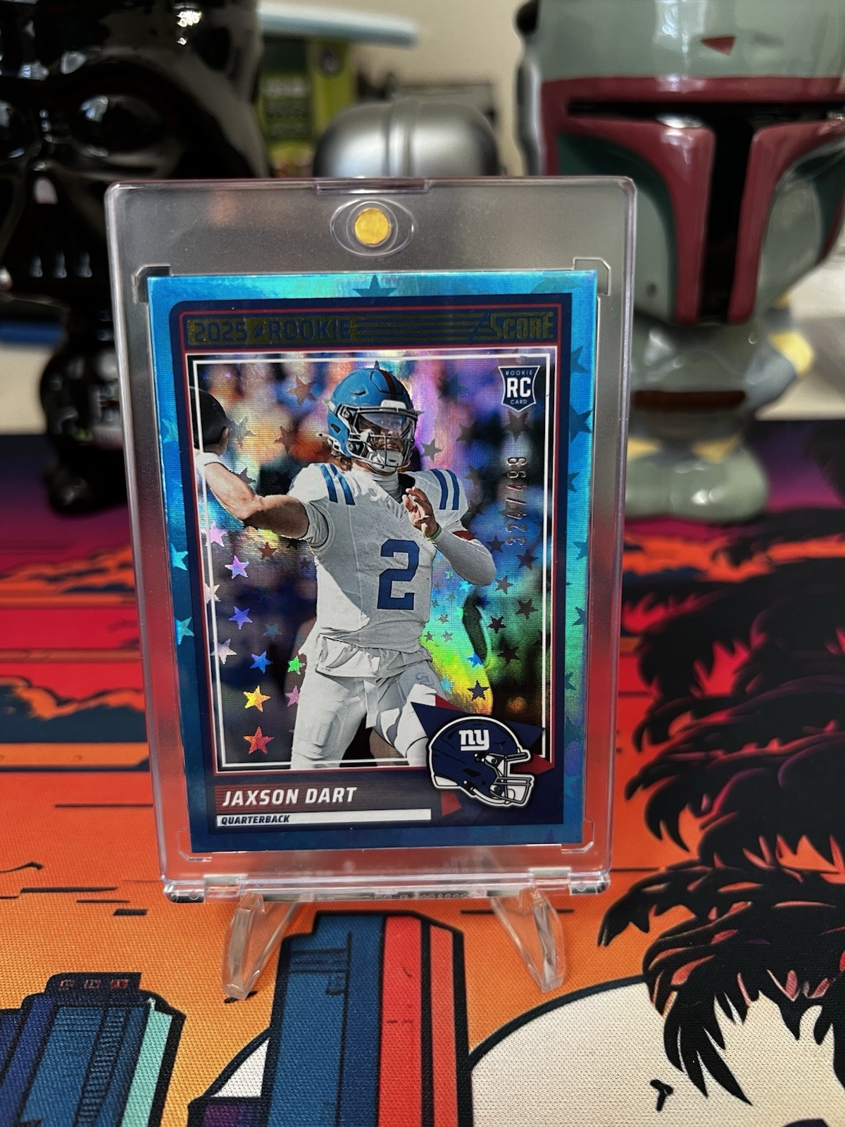 2025 Panini Score - Jaxson Dart RC  #35 - BLUE STARS #/499 - Giants