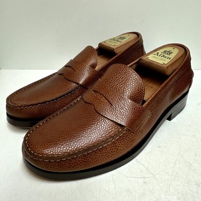 WORN TWICE Sid Mashburn Scotch Pabble Grain Penny Loafer Handsewn UK 8 US 9