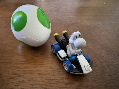 Hot Wheels Super Mario Kart Racing Yoshi Surprise Egg Toy White & Gray. with EGG