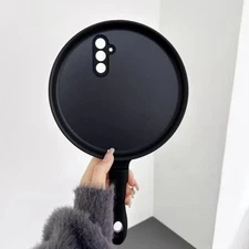 3D Funny Creative Gift Personality Frying Pan Phone Case For iPhone Samsung
