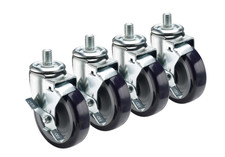 28-147S Heavy Duty 3/4"-10 Threaded Stem Caster, Swivel with Brak