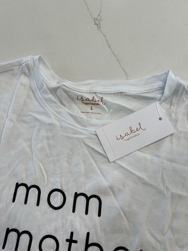 Camiseta Isabel Maternidad "Mamá" Gráficos Blanca S/S Maternidad Novedad Talla L - Imagen 4 de 5