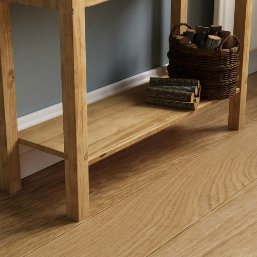 Corona Console Table 2 Drawer Mexican Solid Waxed Pine Storage Furniture Unit - Picture 7 of 8