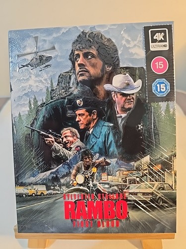 RAMBO FIRST BLOOD SLIPCASE EDITION 4K UHD BLU-RAY STEELBOOK, BRAND NEW - Picture 1 of 24