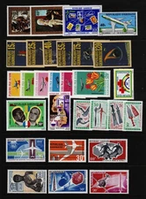 GABON Airmails between C12 and C138 Mint LH and NH, 39 stamps, many Jumbo CV $60