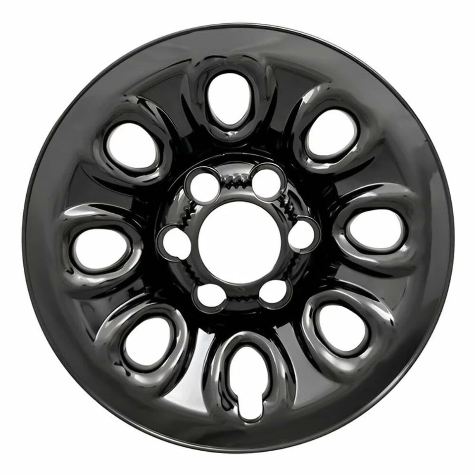 4 New Gloss Black 17" Impostor Wheel Skins for 01-13 Chevy Avalanche Rim Covers Foto 4 de 4