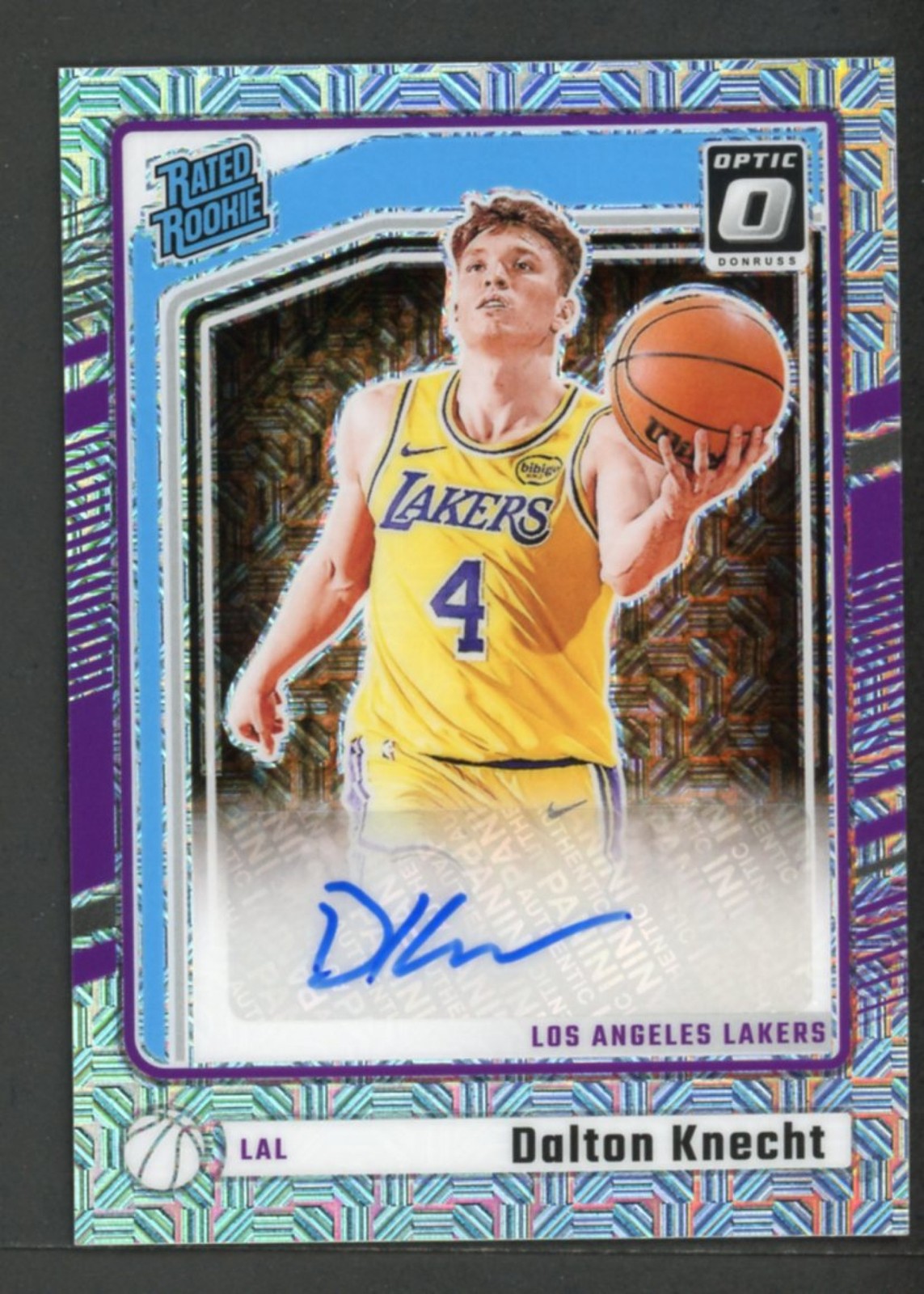 2024-25 Donruss Optic Dalton Knecht Rated Rookie Choice RC Auto #307 Lakers