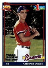 2018 Topps Archives #333 Chipper Jones Topps Rookie History