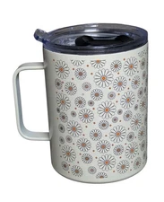 Oggi ThermoMug Stainless Steel Insulated Mug Double Wall Vacuum Insulated Daisy
