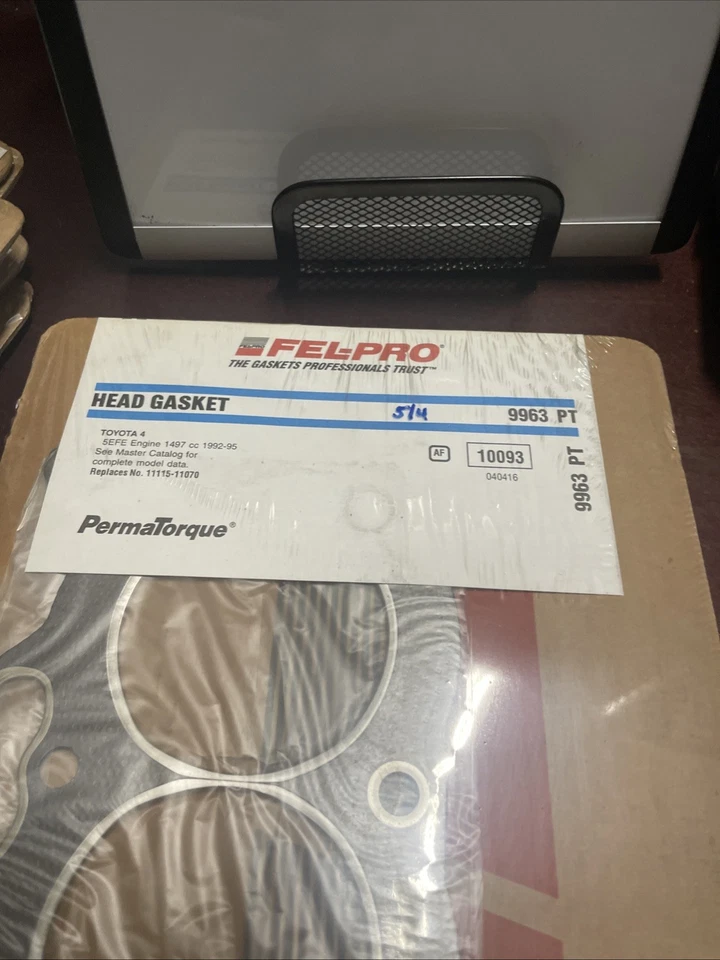 Junta de cabeça de cilindro Fel-Pro 9963 PT para 92-95 Toyota Paseo - Imagem 2 de 3