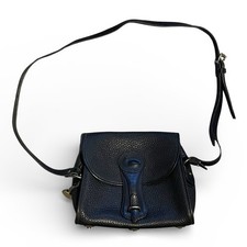 Vintage 80s 90s Dooney  Bourke Black Essex Bag All Weather Leather Used Soft