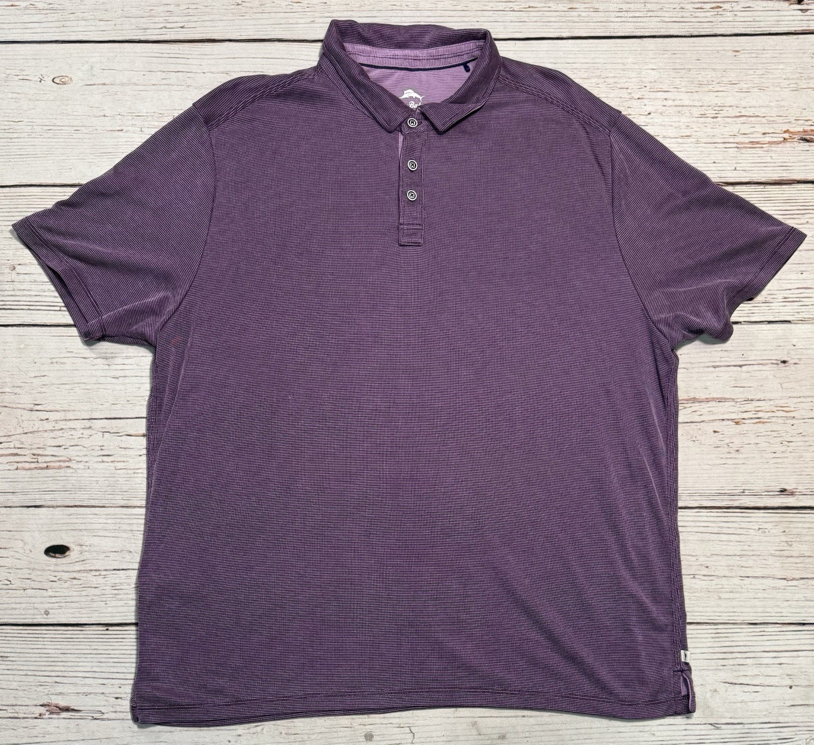 Tommy Bahama Polo Shirt Men’s Sz XXL Short Sleeve Tencel Blend Purple