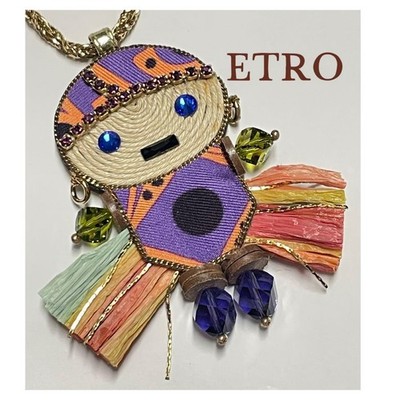 Etro Women Jewelry Indian Long Necklace Limited Edition VHTF Designer Collection
