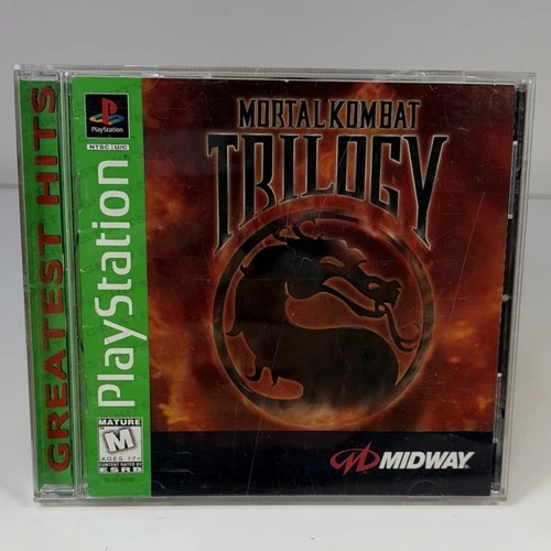 Midway Mortal Kombat Trilogy PS1 Fighting 1996 M NTSC-U Manual Greatest Hits