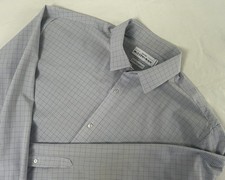 Mizzen  Main Leeward 2XL Standard Fit Blue Check Long Sleeve Button Down XXL