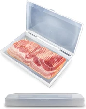 Iconikal Bacon Saver Deli Meat Storage Container 1-Lb Capacity 11X6.5-Inch Snap-