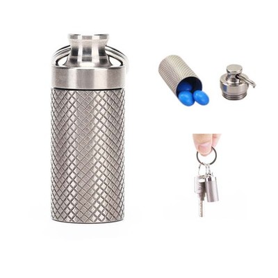 Outdoor Mini Titanium Alloy Seals Bottle Waterproof Canister Medicine BottleRS$g