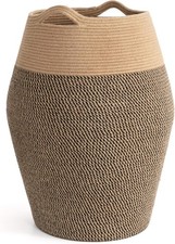 Laundry Hamper Tall Slim Laundry Basket with Handle Dirty Clothes Basket Jute