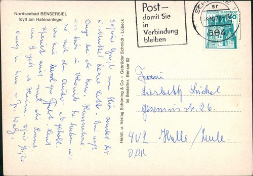 Bensersiel-Esens Hafen diverse Schiffe, Segelboote, Yachten 1978 - Bild 3 von 3