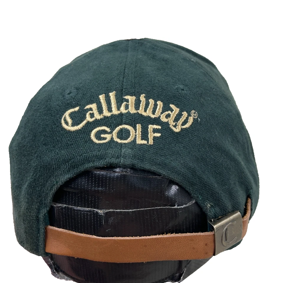 Vintage Callaway Golf Hat Cap Leather Strap Back Big Bertha 90s Green K Products - Image 2 of 4