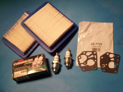#ad 2 PK Cub Cadet Briggs Tune Up Kit Air Filter amp; Spark Plug DIAPHRAGM CS4 491588S $17.98