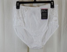 Bali 3 PACK Women's Double Support Stretch Brief Panties White Size 3XL 10 