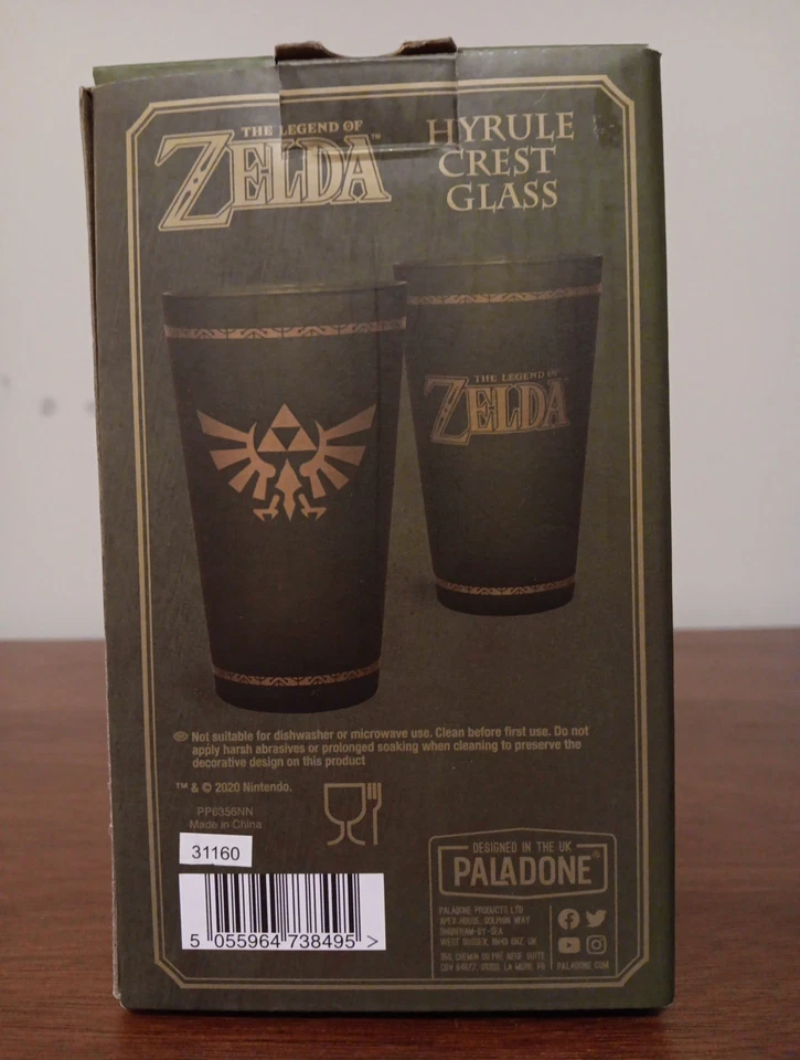 Zelda Hyrule Crest Glass con licencia oficial de Nintendo, mercancía rara Foto 2 de 4