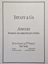 Tiffany & Co Diamonds Other Precious Stones New York London Paris Print Ad 1927