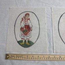 Vintage Printed Needlepoint Canvas Forks Cost...