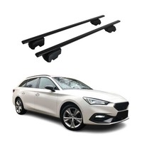 DachträGer GrundträGer FüR Seat Leon 2020-2026 75Kg Stahl Schwarz 2 Tlg