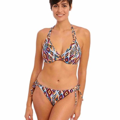 FREYA VIVA LA FIESTA UNDERWIRE HALTER BIKINI TOP & MID BRIEF SET 32DD & S/UK 10