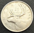 1947 Canada Silver 25-Cent Quarter - 80% Silver ***Maple Leaf Variety***