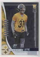 2019 Panini Absolute Rookie Blue Justin Layne #184 fr6
