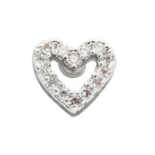 1PC Titanium Micro Dermal Anchor Base Heart Surface Skin Diver Body Jewelry