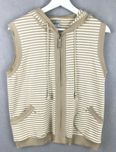 Chicos Womens Zip Front Sleeveless Knit 