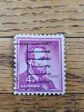 US Stamp Abraham Lincoln 4c Used Bar Cancel 1036