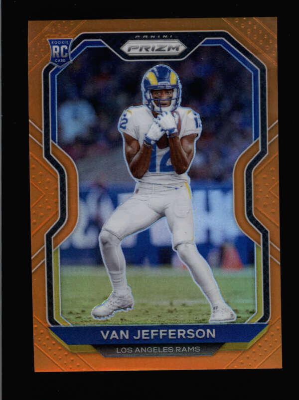 VAN JEFFERSON 2020 PANINI PRIZM #377 ORANGE PRIZMS ROOKIE CARD #141/249 BA9909