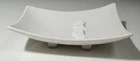 Vintage MCM 60s White Haeger Textured Ceramic Ashtray Mid Century Modern Atomic