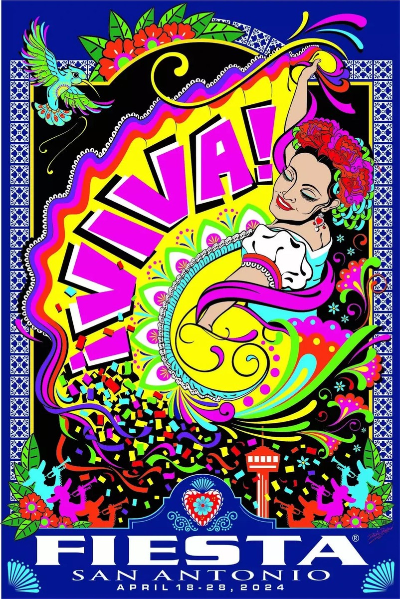 SAN ANTONIO FIESTA 2024 POSTER 24 X 36 Inches Looks beautiful | eBay